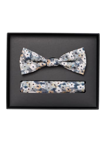 Venti Fliege und Einstecktuch in Hellgrau