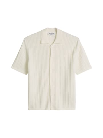 Marc O'Polo DENIM DfC Kurzarm-Strickjacke im Polostil regular in Creamy White