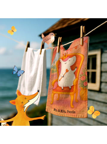 Mr. & Mrs. Panda Gästehandtuch Einhorn Prinzessin Design ohne Sp... in Weiß