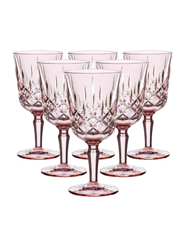 Nachtmann 6er Set Cocktail- / Weingläser Noblesse Colors 355 ml in Rosé