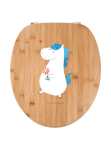 Mr. & Mrs. Panda Holz Klodeckel Einhorn Spaziergang ohne Spruch in Braun