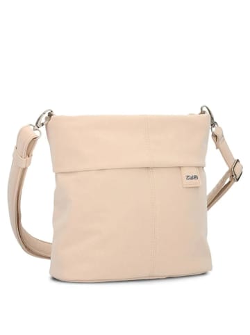 Zwei Mademoiselle M8 - Schultertasche 25 cm (nubuk-espresso) in sand