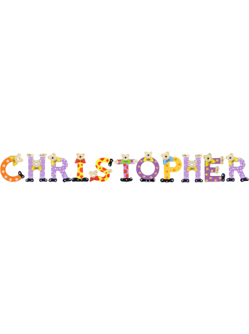 Playshoes Deko-Buchstaben "CHRISTOPHER" in bunt