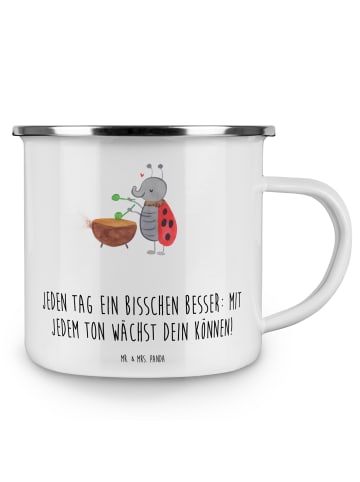 Mr. & Mrs. Panda Becher Ein neues Musikinstrument lernen mit Spruch in Weiß