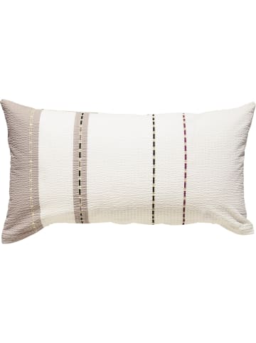 Janine Seersucker Kissenbezug in kiesel-weiß