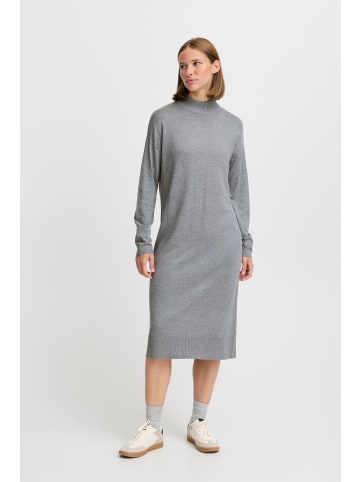 b. young BYMMMORLA TURTLENECK DRESS- loose fit in Mid Grey Melange