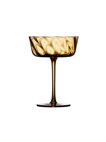 Lyngby Glas Champagner-Schale Vienna in Amber