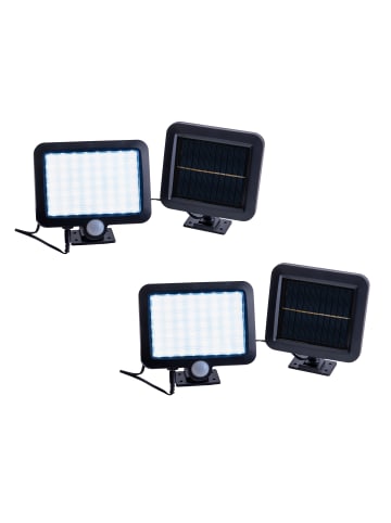 näve LED Solarleuchte "PEPE" in schwarz - (L)15 cm x (B)5.5 cm x (H)13 cm