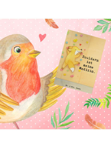 Mr. & Mrs. Panda babykarte Fuchs Bouldern Design mit Spruch in Weiß