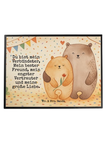 Mr. & Mrs. Panda Schreibunterlage Bären Liebe Design mit Spruch in Weiß