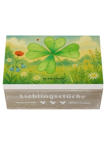Mr. & Mrs. Panda Aufbewahrungsbox Blume Kleeblatt Design ohne Sp... in Weiß