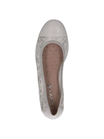 Caprice Ballerina in OFFWHITE/SILV.