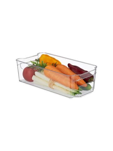 relaxdays Kühlschrank Organizer in Transparent - (B)31,5 x (H)9 x (T)15,5 cm