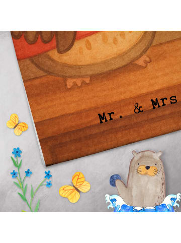 Mr. & Mrs. Panda Handtuch Jurist Leidenschaft Design mit Spruch in Weiß