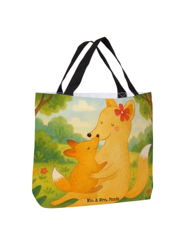 Mr. & Mrs. Panda Tote Bag Fuchs Mama Design ohne Spruch in Weiß