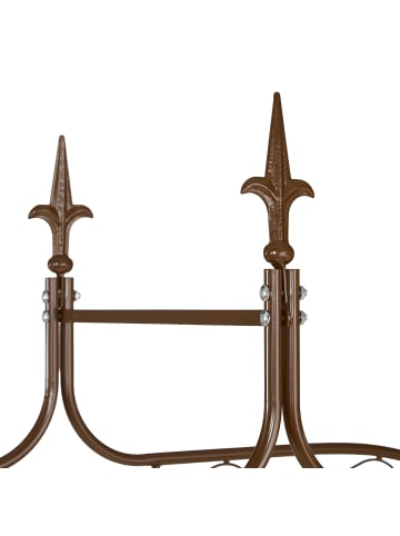 relaxdays Rosenbogen in Braun - (B)155 x (H)240 x (T)39 cm