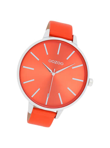 Oozoo Analog-Armbanduhr Oozoo Timepieces orange extra groß (ca. 48mm)