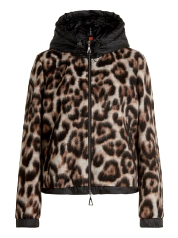 Gil Bret Wolljacke mit Kapuze in Beige/Braun