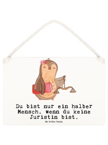 Mr. & Mrs. Panda hängeschild Juristin Herz mit Spruch in Weiß