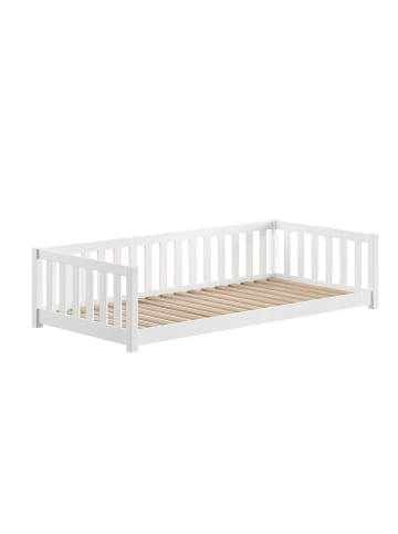 58 aufm Kessel TAGESBETT Kapua 90x200 mit Rausfallschutz Kiefer Massivholz weiß