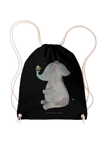 Mr. & Mrs. Panda Drawstring Bag Elefant Biene ohne Spruch in Schwarz