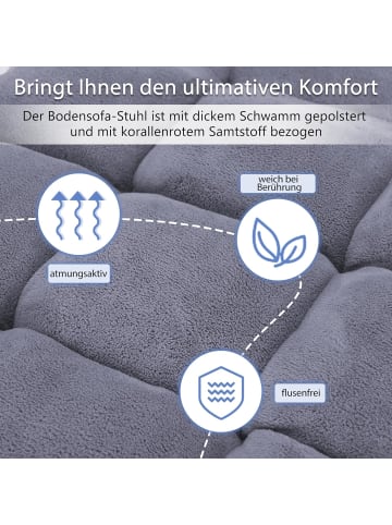 COSTWAY Bodenstuhl in Grau