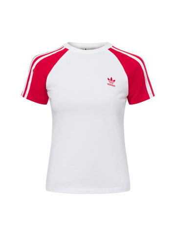 Adidas originals T-Shirt 3S SLIM TEE in weiß rot