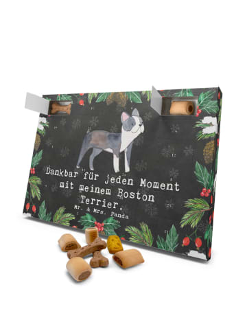 Mr. & Mrs. Panda Hund Adventskalender Boston Terrier Moment mit ... in Kreidetafel
