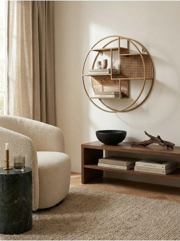 KADIMA DESIGN Wandregal | Rattan, 62x62x17cm, Wiener Geflecht