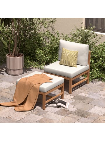 home24 Loungeset Bayton 2-teilig Kombi B in Beige / Braun