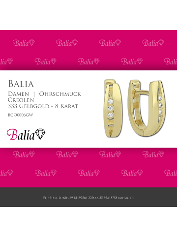 BALIA Gold 333 Damen Creolen Klassik Ohrringschmuck ca. 1,1cm