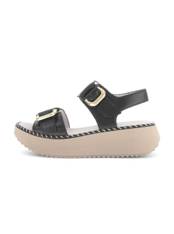 Gabor Plateau Sandalen in schwarz