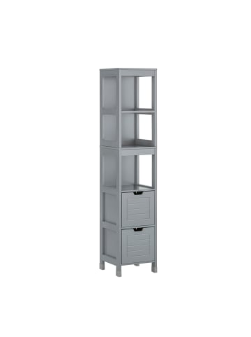 SoBuy Badezimmerschrank in Mattgrau - (W) 36 x (H) 145 x (L) 99 cm