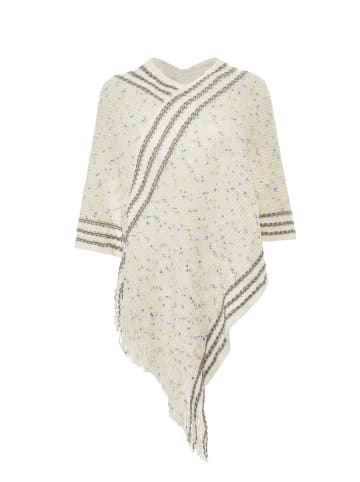 VIRITA Women Poncho in Wollweiss