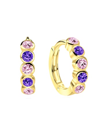 schmuck23 Gold Creolen 925 Silber 0,3 cm x 1,2 cm