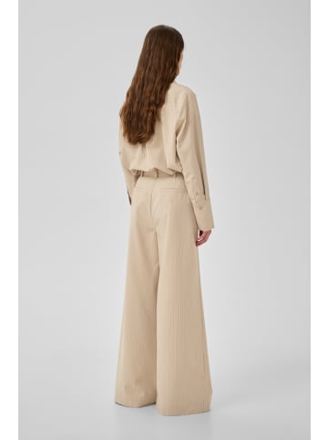 My Essential Wardrobe Casual Hose VittaMW Loose fit in Brown Rice W. Stripe