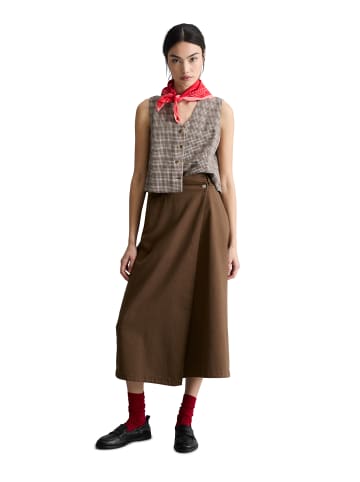 Marc O'Polo DENIM Wadenlanger Rock flared in Hazelnut Brown