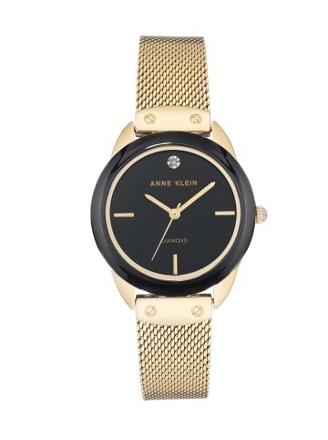 Anne Klein Quarzuhr Diamond Trends in schwarz / gold