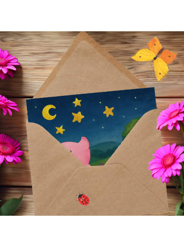 Mr. & Mrs. Panda Klappkarte Schwein Glück Design ohne Spruch in Weiß