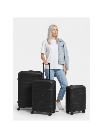 Redolz Essentials 11 4 Rollen Kofferset 3-teilig mit Dehnfalte black