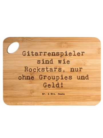 Mr. & Mrs. Panda vesperbrettchen Spruch Gitarre Helden mit Spruch in Braun