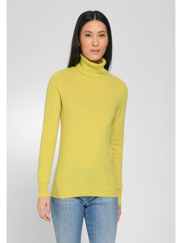 PETER HAHN Strickrollkragenpullover Cashmere in limette