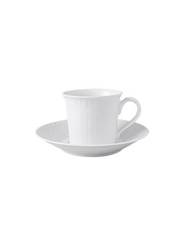 Villeroy & Boch 2er Set Kaffeetasse mit Untertasse Cellini in Weiß 200 ml in weiß