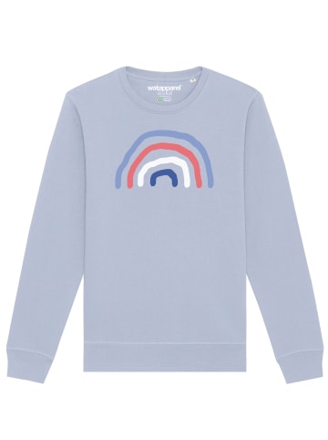 wat? Apparel Sweatshirt Regenbogen in Serene Blue