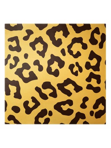 WALLART Leinwandbild Gold - Leoparden Print in Braun