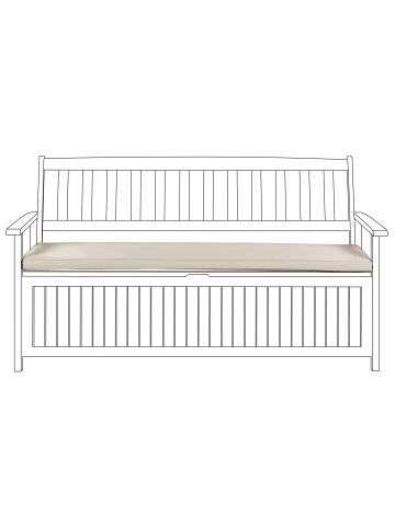 Beliani Auflagen SOVANA in Beige - (W) 148 x (H) 5 x (L) 45 cm