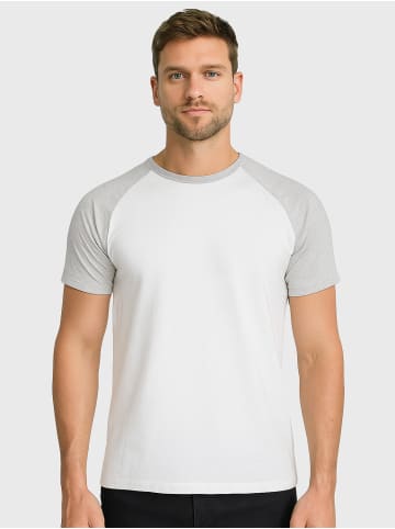 Humy T-Shirt 2er Set mit Raglanärmeln im Colorblock Design in Weiß