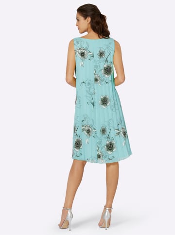 WITT WEIDEN Plisseekleid in mint-grau-bedruckt