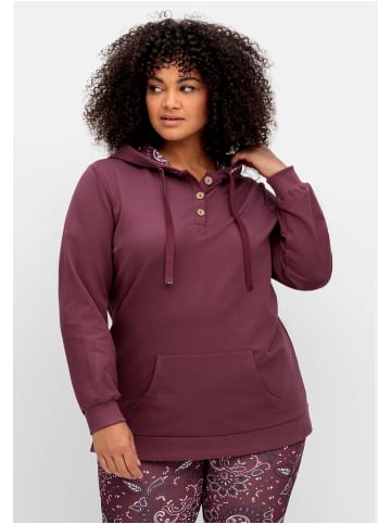 sheego by Joe Browns Kapuzensweatshirt in weinrot