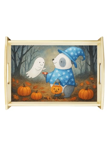 Mr. & Mrs. Panda Servierplatte Holz Panda Zauberer Design ohne S... in Weiß